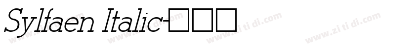 Sylfaen Italic字体转换